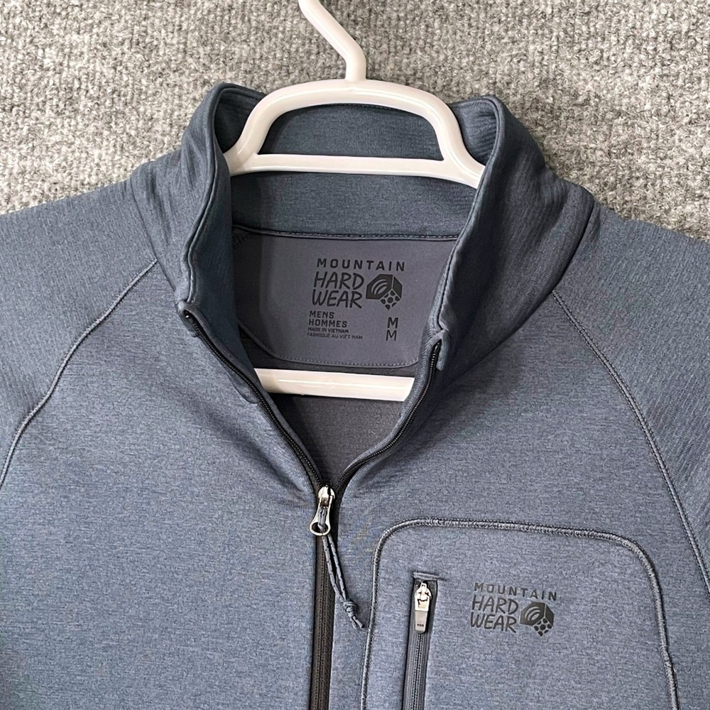 Mountain Hardwear Glacial Trail Full Zip Jacket Mens Medium Blue Performance
